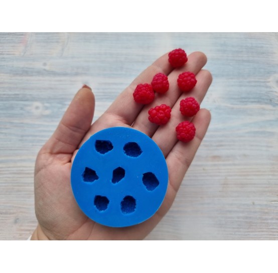 Silicone mold, Natural raspberry, M, 7 elements, ~ Ø 1.2-1.6 cm, H:1-1.2 cm