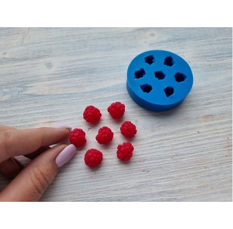 Silicone mold, Natural raspberry, S, 7 elements, ~ Ø 1-1.4 cm, H:1.1-1.3 cm