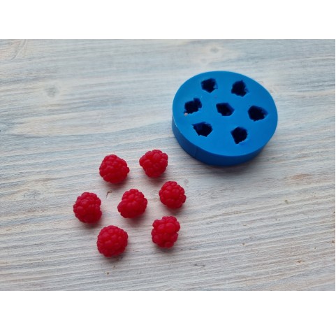 Silicone mold, Natural raspberry, S, 7 elements, ~ Ø 1-1.4 cm, H:1.1-1.3 cm