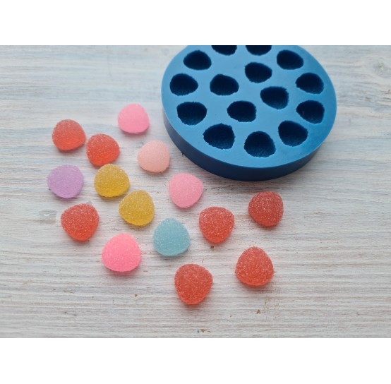 Silicone mold, Sugar rounded triangles, 15 pcs., ~ 1.4 cm