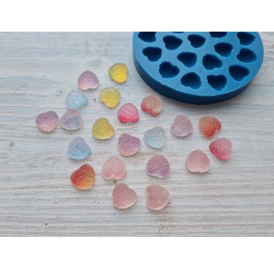 Silicone mold, Sugar hearts, small, 21 pcs., ~ 1.1 cm