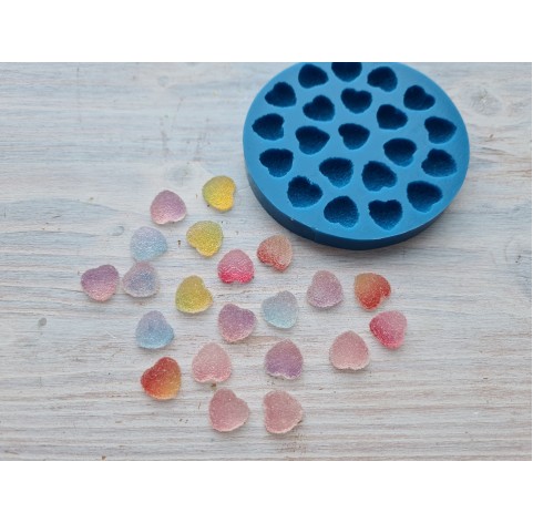 Silicone mold, Sugar hearts, small, 21 pcs., ~ 1.1 cm