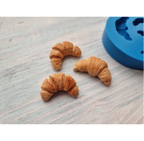 Silicone mold, Mini croissant, 3 pcs., ~ Ø 2.7-3.3 cm
