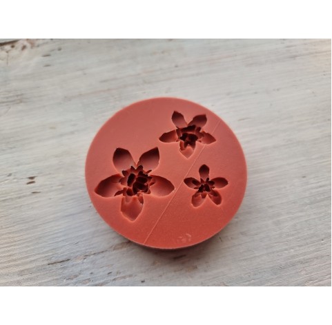 Silicone mold, Succulents, 3 pcs, ~ 1.6-2.9 cm
