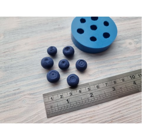 Silicone mold, Garden blueberry, 7 elements, ~ Ø 1.2-1.9 cm, H:0.9-1.4 cm