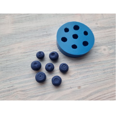 Silicone mold, Garden blueberry, 7 elements, ~ Ø 1.2-1.9 cm, H:0.9-1.4 cm