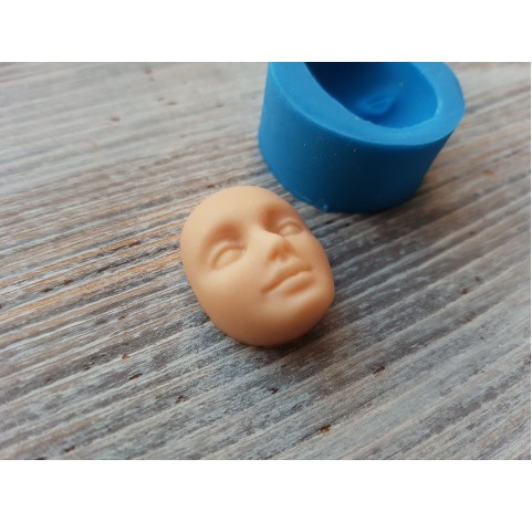 Silicone mold, Doll face, style 1, ~ 1.9*2.5 cm, H:1.3 cm