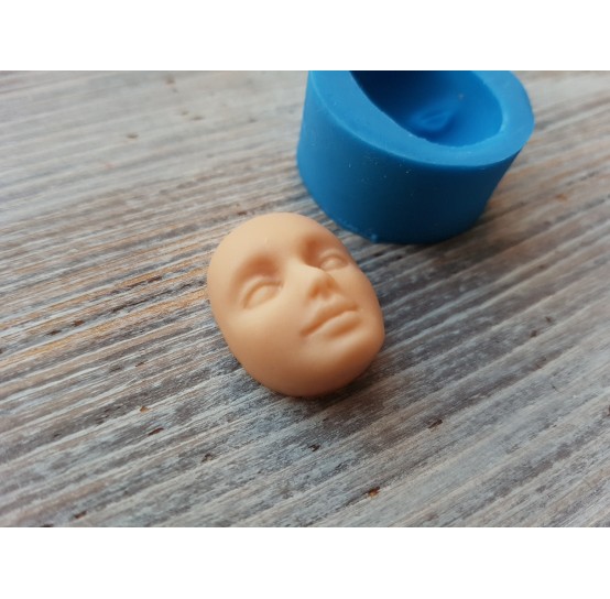 Silicone mold, Doll face, style 1, ~ 1.9*2.5 cm, H:1.3 cm