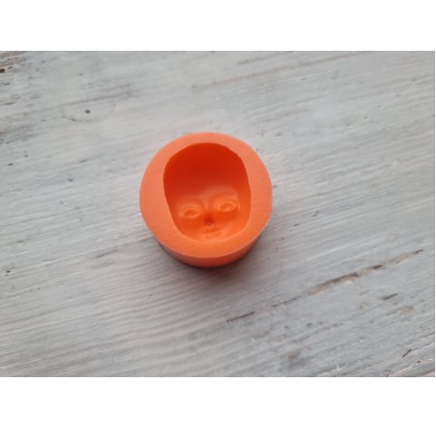 Silicone mold, Doll face 3, ~ 2.5*2.8 cm
