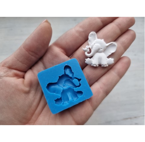 Silicone mold, Elephant, ~ 3.1-3.5 cm