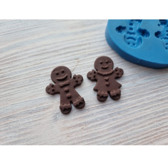 Silicone mold, gingerbread mans, 2 pcs., ~ 2.6*3.2 cm