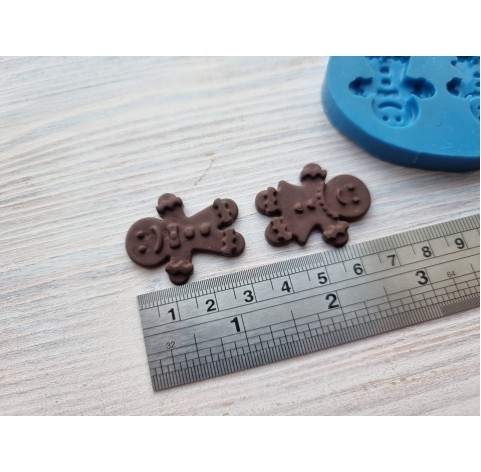 Silicone mold, Gingerbread mans, 2 pcs., ~ 2.6 * 3.2 cm