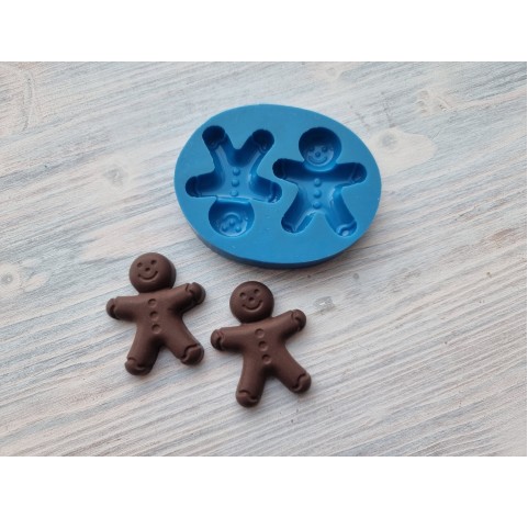 Silicone mold, Gingerbread man, 2 pcs., ~ 4.5 * 3.5 cm
