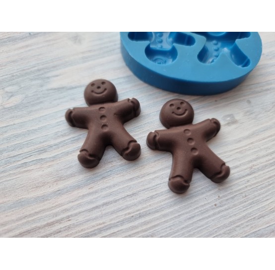 Silicone mold, Gingerbread man, 2 pcs., ~ 4.5 * 3.5 cm