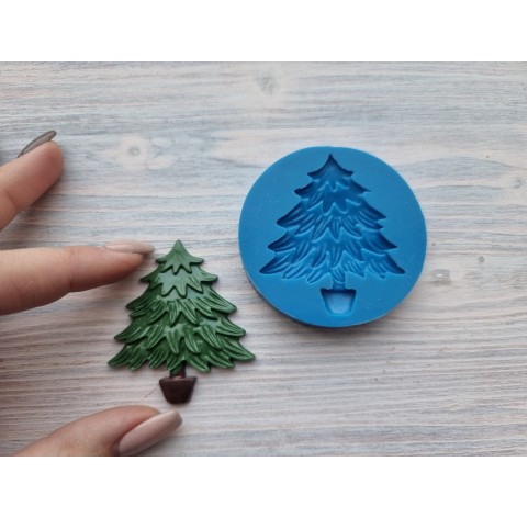 Silicone mold, Spruce in a pot, ~ 5.5 cm