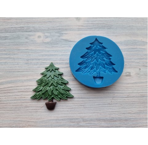 Silicone mold, Spruce in a pot, ~ 5.5 cm