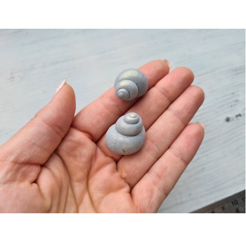 Silicone mold, Seashells, 2 pcs., ~ 1.5-2.3 cm
