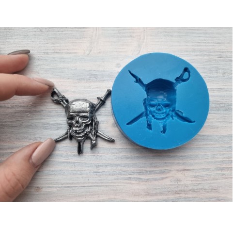 Silicone mold, Pirate skull, ~ 5 * 5 cm