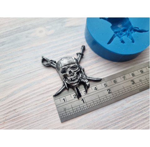 Silicone mold, Pirate skull, ~ 5 * 5 cm