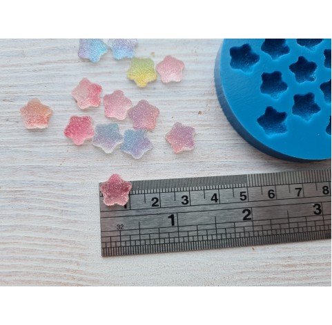 Silicone mold, Sugar stars, small, 13 pcs., ~ 1.2 cm