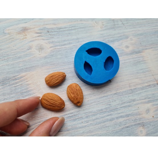 Silicone mold, Almonds, 3 pcs., ~ 1.5-2.3 cm