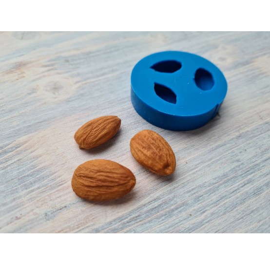 Silicone mold, Almonds, 3 pcs., ~ 1.5-2.3 cm