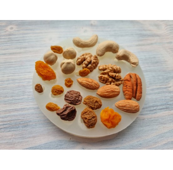 Silicone mold, Dried fruits and nuts mix, 24 pcs., ~ 0.7-2.8 cm