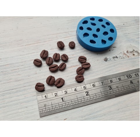Silicone mold, Coffee beans, 16 beans, ~ 0.6-0.9 cm