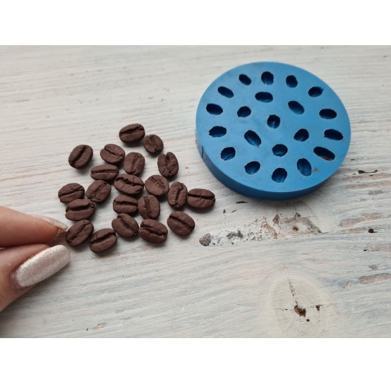 Silicone mold, Coffee beans, 21 beans, ~ 0.5-1 cm
