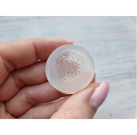 Silicone mold, Artificial strawberry, S, half, ~ Ø 1.7*2 cm, H:0.7 cm