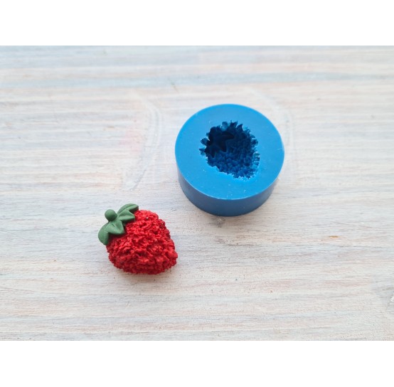 Silicone mold, Strawberry, stylized, ~ Ø 1.8-2.3 cm