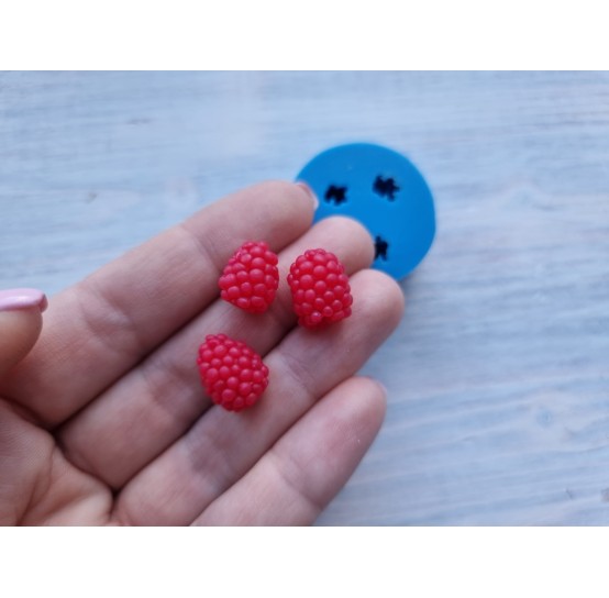 Silicone mold, Wild raspberry/blackberry, 3 elements, ~ Ø 1.1 cm, H:1.2-1.4 cm