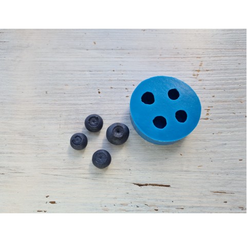 Silicone mold, Garden blueberry, 4 elements, ~ Ø 1.3-1.7 cm, H:1-1.2 cm