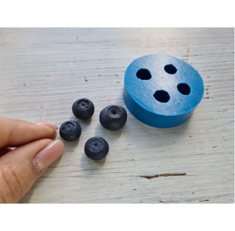 Silicone mold, Garden blueberry, 4 elements, ~ Ø 1.3-1.7 cm, H:1-1.2 cm
