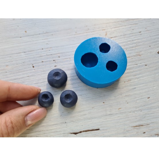 Silicone mold, Garden blueberry, 3 elements, ~ Ø 1.4-1.9 cm, H:1-1.1 cm