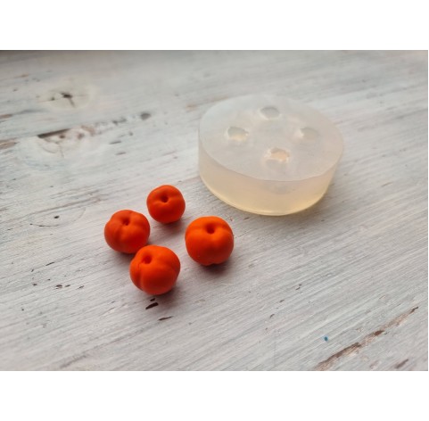 Silicone mold, Mini persimmon, 4 elements, ~ 1.2-1.5 cm, H:1-1.2 cm
