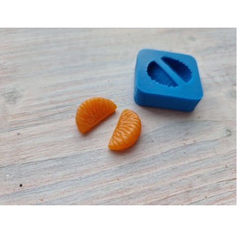Silicone mold, Slice of mandarin, style 1, 2 elements, ~ 1*2 cm, H:0.6 cm