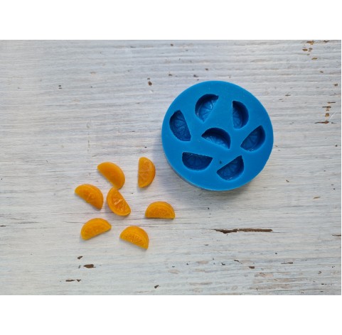 Silicone mold, Mini apelsin slices, 7 pcs., ~ 1.3-1.5 cm