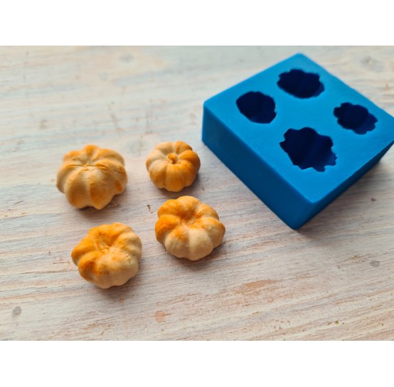 Silicone mold, Pumpkin imitation, 4 pcs., ~ Ø 1.5-2 cm