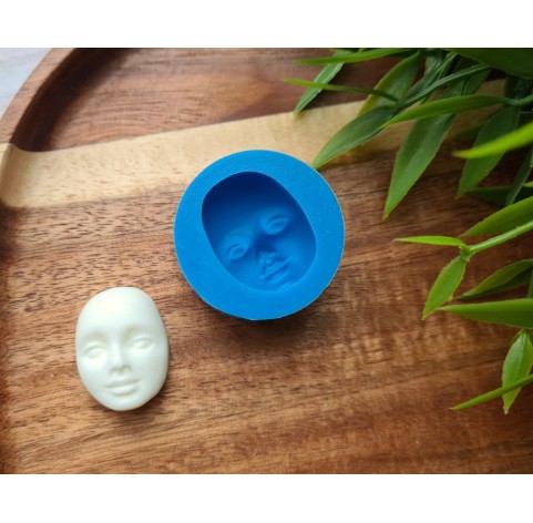 Silicone mold, Doll face, style 1, ~ 1.9*2.5 cm, H:1.1 cm