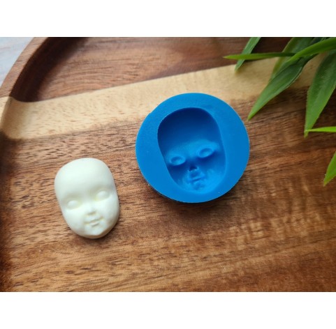 Silicone mold, Doll face, style 5, ~ 1.9*2.6 cm, H:0.9 cm