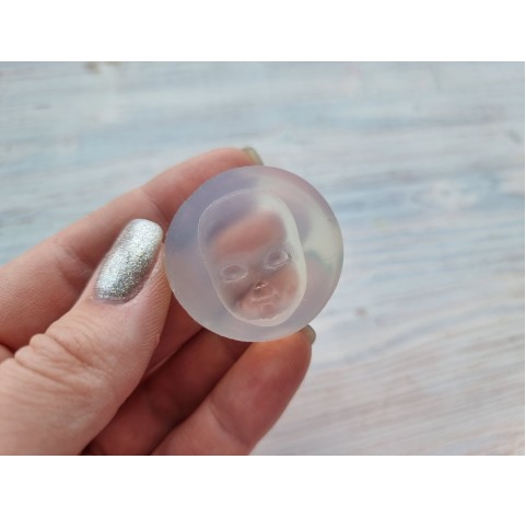 Silicone mold, Doll face 5, ~ 1.9*2.7 cm