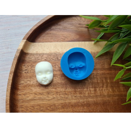 Silicone mold, Doll face, style 5, ~ 1.9*2.6 cm, H:0.9 cm