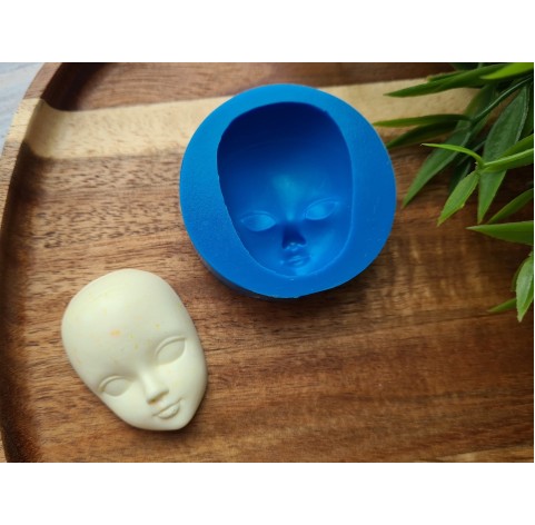 Silicone mold, Doll face, style 8, ~ 3*4.1 cm, H:1.4 cm