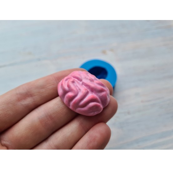Silicone mold, Brain, ~ 2.6*3.1 cm , ~ H:1.2 cm
