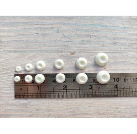 Silicone mold, Small eyes, 12 pcs., ~ Ø 0.5-1.3 cm