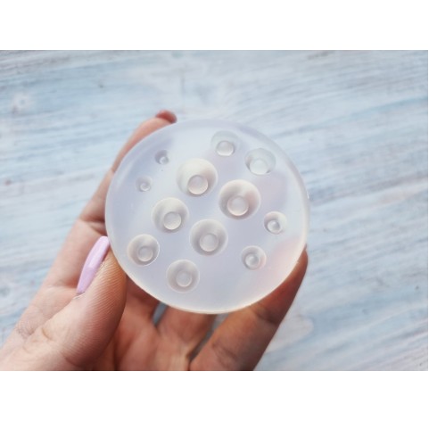 Silicone mold, Small eyes, 12 pcs., ~ Ø 0.5-1.3 cm