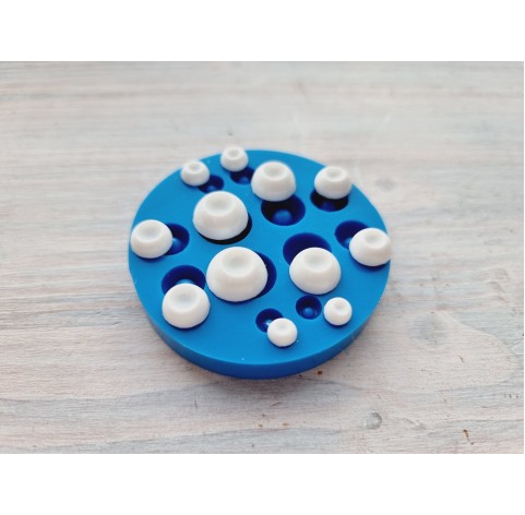 Silicone mold, Small eyes, 12 pcs., ~ Ø 0.5-1.3 cm