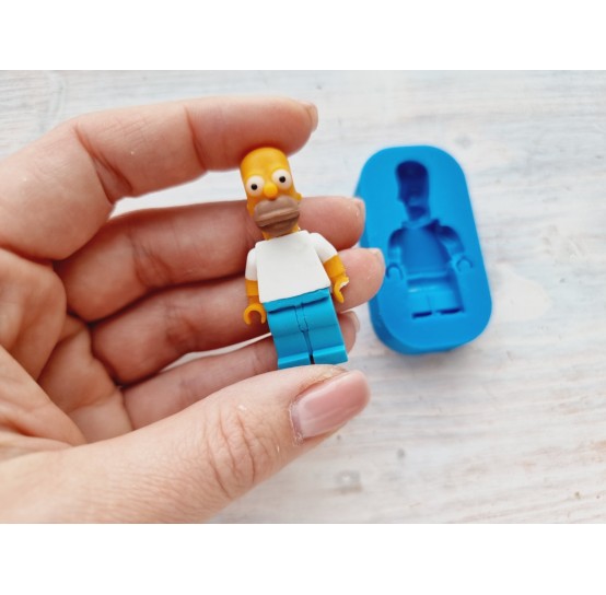 Silicone mold, Constructor figure, style 1, ~ 2.5*4.8 cm, H:1.1 cm