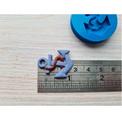 Silicone mold, Anchor, style 1, ~ 2*2.6 cm, H:0.4 cm